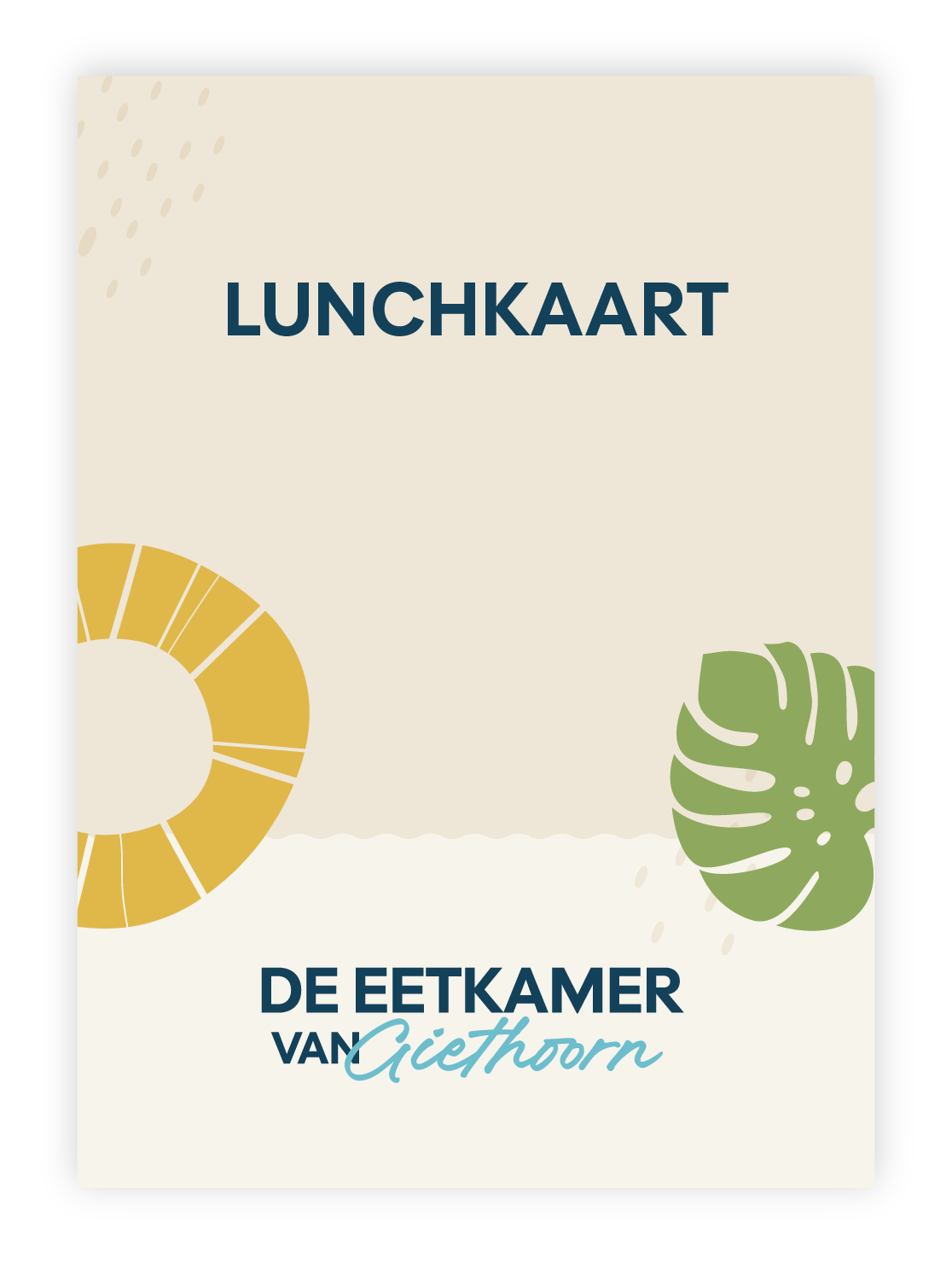 Lunchkaart van de Eetkamer van Giethoorn